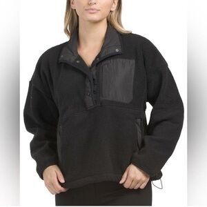 WILO THE LABEL ANTHROPOLOGIE Women's
Cosy Fleece Black Jacket Size Medium